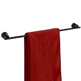 WOWOW Schwarze Handtuchstange, 61 cm Badezimmer Handtuchhalter 304 Edelstahl Badetuchstangen Schwerlast…
