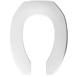 Bemis 2155CT 000 Kommerzieller robuster WC-Sitz mit offener Vorderseite, ohne Deckel, der sich nie löst…
