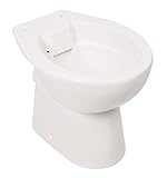 'aquaSu® Basic Stand WC spülrandlos 408, Tiefspüler, Abgang waagerecht, Weiß, Toilette, Spülrandloses…