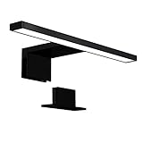 B.K.Licht - Spiegelleuchte Bad mit 2 in 1 Montage, neutralweiße Lichtfarbe, klemmbar, Badezimmerlampe,…