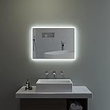 AQUABATOS® 80x60 cm Badspiegel mit LED Beleuchtung Wandspiegel Lichtspiegel Badezimmerspiegel mit hinterleuchtetem…