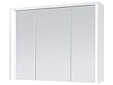 Spiegelschrank Badezimmerschrank Badspiegel Badschrank Badmöbel Kirkja III Weiß/Weiß 86 cm