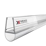 KRAUS Premium Duschdichtung DD-1 Duschtürdichtung für 6-8mm Glasstärke à 1000mm in transparenter Optik…