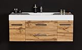 Quentis Badmöbel Zeno, Breite 120 cm, Waschbecken mit Unterschrank, Holzdekor Eiche Natur, Waschbeckenunterschrank…