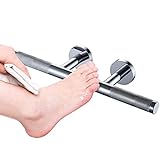 Sanliv Wall Mounted Shower Foot Rest for Hotel Bathrooms (Gerändelt Chrom)