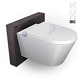 BERNSTEIN Dusch-WC Pro+ 1102 in Weiß, Spülrandloses Hänge-WC mit Bidet Funktion - Komplettanlage mit…
