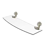 Allied Precision Industries Venus Collection 18 Inch Glass Shelf with Groovy Accents Glasregal, Polierts…