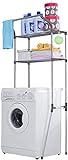BAOYOUNI Regale über Waschmaschine 2 Ebenen Toilettenregal Badezimmer Platzsparer ohne Bohren Badregal…