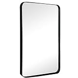 GRACTO Badezimmerspiegel mit Metallrahmen, 50,8 x 76,2 cm, Schwarz