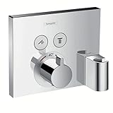 hansgrohe ShowerSelect Unterputz Thermostat mit Duschkopfhalterung, für 2 Funktionen, Chrom
