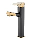 Richuan Schwarz-Gold, ausziehbarer Badezimmer-Wasserhahn, moderner Waschtisch, ausziehbarer Sprühkopf,…