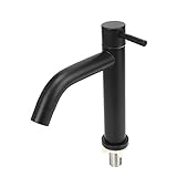 Single Cold Faucet Edelstahl Bad WC Waschbecken Wasserhahn Single Cold Water Tap Wasserhahn mit Schlauch