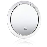 Make Up Spiegel mit 5-fach Vergrößerung, Premium Badezimmer Schminkspiegel Durchmesser 15cm rund mit…