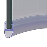 SEAL027 Vorgebogene Duschwand-Türdichtung | passend für 4, 5 oder 6 mm Glas | versiegelt Lücken von…