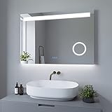 AQUABATOS 100x70cm Badspiegel mit Beleuchtung Badezimmerspiegel LED Lichtspiegel Wandspiegel. Touch-Schalter…