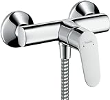 hansgrohe Focus - Duscharmatur Aufputz für 1 Verbraucher, Mischbatterie Dusche, Einhebelmischer, Chrom