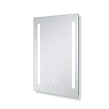 Aica Sanitär Wandspiegel 50×70 cm Doppel Touch Anti-Beschlag LED Spiegel mit Beleuchtung Kaltweiß Badezimmerspiegel…