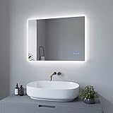 AQUABATOS 80x60cm Badspiegel mit Beleuchtung Badezimmerspiegel LED Lichtspiegel Wandspiegel Energiesparend.…