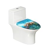ZUXONGSY 3D Schildkröte Toilettendeckel Abdeckung für Badezimmer Wasserdicht Kratzfest Toilettensitzbezug…