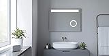 AQUABATOS 80x60 cm Badspiegel mit Beleuchtung Badezimmerspiegel LED Lichtspiegel Wandspiegel. Touch-Schalter…