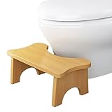 Veool Toilettenhocker FußBank Wc-Trittbrett Aus Holz Verbessern Sie Ihre Sitzposition,Toilettenhocker…