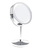 TUKA-i-AKUT Beleuchtet LED Kosmetikspiegel 5X Vergrößerung, 7" Schminkspiegel Badzimmerspiegel für Make-up…