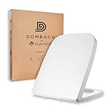 Dombach® Lamera WC-Sitz mit Absenkautomatik (quadratische Form, weiß) – Premium WC-Sitz antibakteriell…