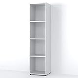 Vicco Raumteiler LUDUS 4 Fächer 142 x 36 cm - Standregal Hängeregal Regal TV Lowboard Sideboard Bücherregal (Weiß)