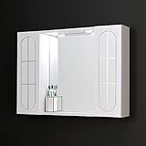 KIAMAMI VALENTINA 2-türiger Badspiegel mit Beleuchtung und Ablage