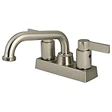 Kingston Brass KB2478NDL 5-3/4-Inch in Spout Reach NuvoFusion Two Handle Laundry Faucet, Satin Nickel…