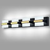 MantoLite LED Badezimmer Spiegel Lampen Moderne Waschtisch Wandleuchte Leuchten,78cm 4 Lichter Acryl…