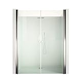 DURASHOWER Duschwand aus ESG Glas Klar 1950 mm x 680 mm 710 mm x 6 mm nanobeschichtet Dusche Tür Duschkabine…