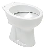 'aquaSu® Stand WC, Flachspüler, Abgang waagerecht, bodenstehende Toilette, mit Stufe, Standard-Form,…