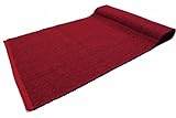 Easy Teppich aus Baumwolle, waschbar, für Bad und Küche, rutschfest (55 x 260 cm, Rot)