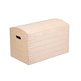 duston Große Holzkiste mit Deckel, Kiste Holzbox, Aufbewahrungs-Box, 56,5x34x35 cm