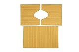 HomeLife | Rutschfester Badteppich-Set, 3-teilig, Muster, einfarbig, Gelb, Moderne Badezimmer-Teppiche…