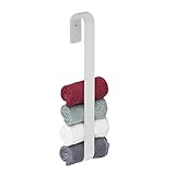 Relaxdays Handtuchhalter ohne Bohren, Edelstahl, 45 cm, Selbstklebende Handtuchstange, Gästehandtuchhalter…
