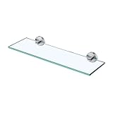 KES Glasregal Glasablage für Badezimmer mit 8MM Hartglas Duschablage Glas Duschregal SUS304 Edelstahl…