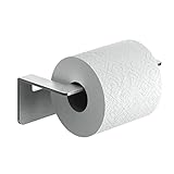 WEISSENSTEIN Toilettenpapierhalter Edelstahl ohne Bohren - WC-Rollenhalter selbstklebend - 16 x 5,5…