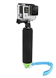 MyGadget Schwimmender Action Kamera Handler Stick - Rutschfester Handgriff Monopod Wasser Zubehör Kompatibel mit u.a. GoPro Hero 10 9 8 7 Xiaomi Yi - Grün