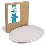 Calmwaters® Antibakterieller WC-Sitz Essential Soft, Duroplast Toilettendeckel, Fast-Fix, Edelstahlscharnier,…