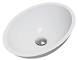 BERNSTEIN Aufsatzwaschbecken TW2106, Oval, 50 x 35 cm, Waschbecken aus Mineralguss Pure Acrylic mit…