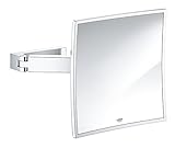 GROHE Selection Cube - Kosmetikspiegel (Glas/Metall, Wandmontage, 3-fache Vergrößerung9, chrom, 40808000