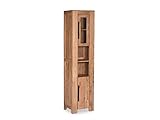 Woodkings® Hochschrank Auckland Echtholz Akazie Badhochschrank massiv Badmöbel Badezimmer Badezimmerhochschrank…