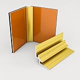 Kerabad Aluminium Profilsystem für 3mm Platten, Aluprofil für Duschrückwand Küchenrückwand, Inneneckprofil…