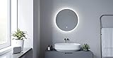 AQUABATOS® LED Badspiegel mit Beleuchtung Rund 60 cm Wandspiegel Badezimmerspiegel lichtspiegel Dimmbar…