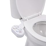 vidaXL Bidet-Aufsatz für Toilettensitz Heißes Kaltes Wasser Einzeldüse Dusch WC Aufsatz Bidet Taharet…