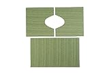 HomeLife | Rutschfester Badteppich-Set, 3-teilig, einfarbig, grün | Moderne Badezimmer-Teppiche aus…