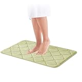 jianyana badezimmerteppich, 100% Polyester-Baumwolle badezimmermatte rutschfeste badematte (grün, 50…