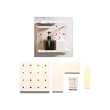 FOOKREN Regale für die Wand küche Badezimmer Wohnzimmer ohne Bohren Duschablage Ablagen (Beige)